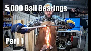 Forging A Knife From 5,000 Ball Bearings