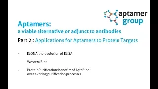 Applications for Aptamers to Protein Targets