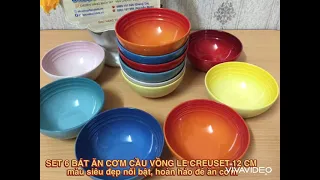 SET 6 BÁT ĂN CƠM CẦU VỒNG LE CREUSET 12 CM - Shopcuatui.com.vn