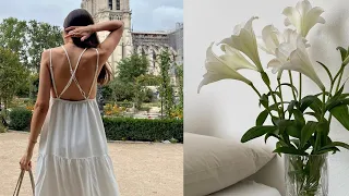 УТРО В ПАРИЖЕ. Полезные привычки. Базовые украшения и белое платье (Paris Vlog)