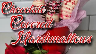 Chocolate Covered Marshmallows | Valentine's Chocolate Covered Marshmallows