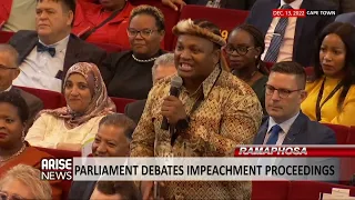 RAMAPHOSA: PARLIAMENT DEBATES IMPEACHMENT PROCEEDINGS