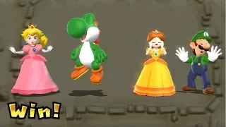 Mario Party 9 Step It Up - 1 vs. Rivals - Peach vs Team Yoshi , Daisy & Luigi| Cartoons Mee