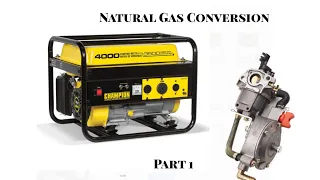 Part 1 - Converting Champion Generator to Natural Gas or Propane NG LP