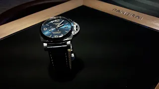 PAM01033 GMT STEINLESS STEEL BLUE DIAL