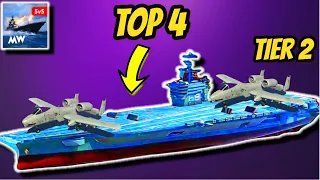 TOP 4 Best Aircraft Carriers Tier 2 - Modern Warships
