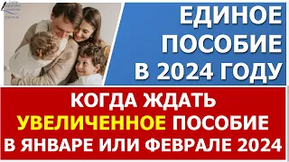 Когда выплатят первое УВЕЛИЧЕННОЕ пособие 2024 году: в январе или феврале 2024 года?