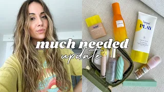 Do I actually have WAVY hair?? 🌊 Trying out new things, skincare, makeup..