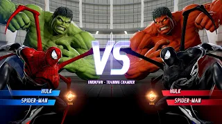 Hulk & Red Spider Man VS Red Hulk & Black Spider Man - Marvel vs Capcom Infinite