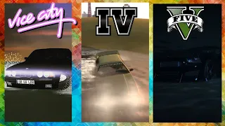 Evolution of CARS VS WATER In GTA Games