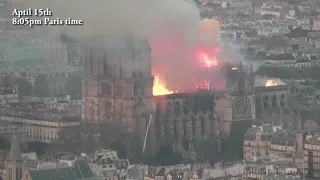 Time lapse clips of Notre Dame Cathedral Paris inferno. 🙁 [ April 15, 2019 ]