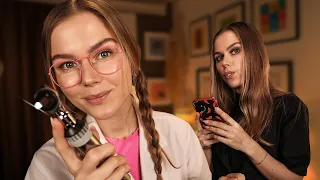 ASMR Ear Exam & Hearing Test with My Twin Sister. Medical RP Personal Attention