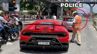 POLICE STOPS LAMBORGHINI for NO REASON | Supercars INDIA