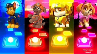 Paw Patrol Team | Chase vs Rubble vs Zuma vs Skye | Tiles Hop EDM Rush| Only Music Gamer.