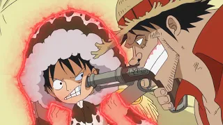 Luffy vs Fake Luffy، Luffy Use Conquerors Haki to Knock Them Out😨🔥(English Sub)