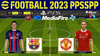 eFootball PES 2023 PPSSPP English Version Peter Drury Commentary New Update Kits Faces ALL Transfers