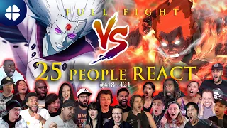 🔥 GUY VS MADARA 🔥[25 People React] FULL FIGHT ✅ Shippuden 418-421 [ナルト 疾風伝] [海外の反応]