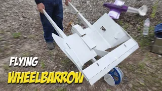 Strange RC model Luigi Rossi's flying wheelbarrow