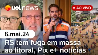 UOL News 1ª Edição com Fabíola Cidral, Josias, Tales, Ronilso e Felipe Nunes | ÍNTEGRA | 08/05/2024