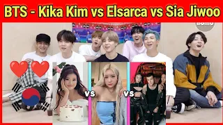 BTS REACTION💖Kika Kim vs Elsarca vs Sia Jiwoo