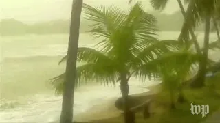 Hurricane Maria hits the Dominican Republic