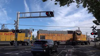 UPY 677 Dixon Turn Local, Routier Rd. Railroad Crossing, Rancho Cordova, CA