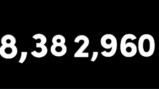 Numbers 0 to 1 trillion with sounds, but in 64x speed