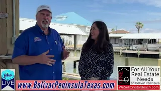 Bayside Home On Canal For Sale In Crystal Beach, Texas.