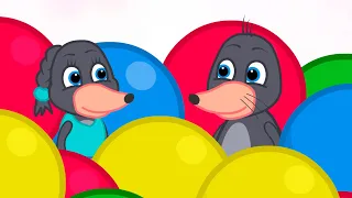 Benny Mole and Friends - Hide and seek in giant bubble gum Cartoon for Kids