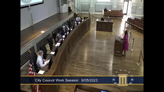 MONTGOMERY CITY COUNCIL WORK SESSION (9/05/23)