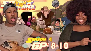 STEVEN DEMAYO?! *Steven Universe* Season 4 Episodes 8-10 REACTION  Gem Harvest Three Gems and a Baby