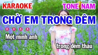 Karaoke Chờ Em Trong Đêm Tone Nam | Nhạc Trẻ 9x | Tuấn Cò