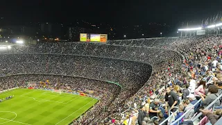 FC Barcelona's anthem on stadium...