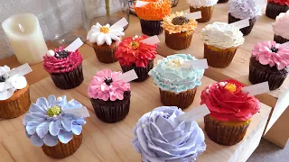 How Amazing Whipping Cream Flower Cup Cake is Made | Korean Dessert