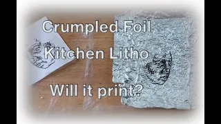 Kitchen Lithography Experiments - A Crumpled Print