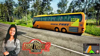 ETS2 MAN COACH BUS DRIVING WITH PASSENGERS | TRUCK GAMER GIRL
