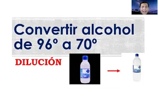 CONVIERTE ALCOHOL DE 96º A 70º DE FORMA EXACTA A CUALQUIER VOLUMEN