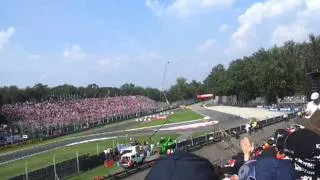 Lewis Hamilton overtakes Michael Schumacher Turn One Monza 2011.mp4