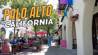 [4K] Walking PALO ALTO, CALIFORNIA (University Avenue Downtown)