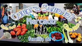 🥑🥦Compra Semanal 🍉🥕💸 Economiza conmigo comprando en el mercado 💰 Comida para familia de 4 👨‍👩‍👦‍👦