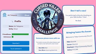 HOW TO COMPLETE THE CURSED KILLER CHALLENGE | exorcise 5 ghosts | Bitlife