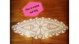 How to crochet oval doily Part 2 of 4