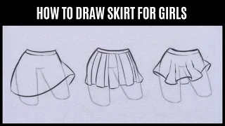 #shots | How to draw Skirt for girls (Step By Step) Easy Fashion Design Drawing Tutorials