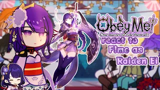 Obey me react to F!mc as Raiden Ei ⚡️💜 || Gacha Club || 1/? || By : Ophelia (Me)