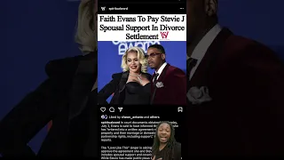Faith Evans Pay Stevie J Spousal Settlement #steviej #faithevans #trending #reaction