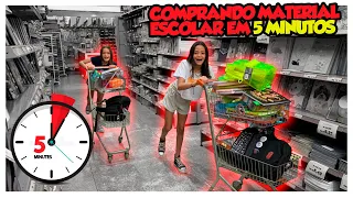 PURCHASING 2021 SCHOOL MATERIAL IN 5 MINUTES - CHALLENGE