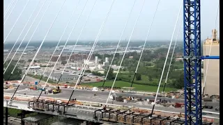 Gordie Howe International Bridge  July 25, 2023 | DJI Mini 3 Pro 4K Aerial View