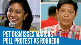 PET dismisses Marcos’ poll protest vs Robredo