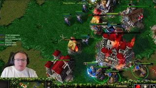 Warcraft III от Вудуша | Размен базами с противником | Night Elf VS Human