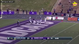 Weber State hauls in epic 50-yard Hail Mary as time expires to shock Northern Arizona